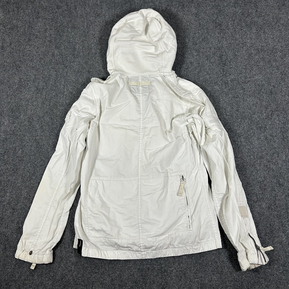 G-Star RAW Hooded Utility Biker Jacket - Off-White/Cream Women's Large #2610 - Picture 3 of 10